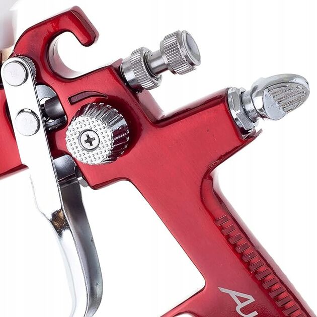 Краскопульт пневматичний HVLP з верхнім пластиковим бачком 600 мл, форсунка 2,0 мм AUARITA H-827B-2.0, фото , зображення 2 | SNABZHENIE.com.ua