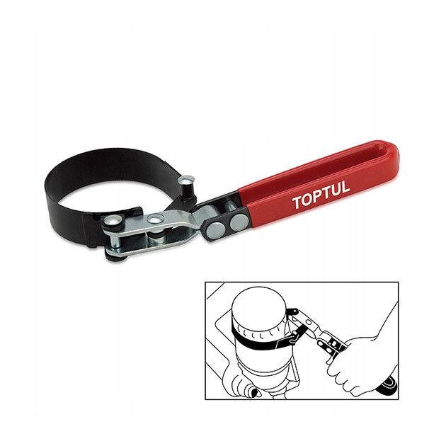 Съёмник для масляного фильтра стальная лента 73-85 мм TOPTUL, фото , изображение 3 | SNABZHENIE.com.ua