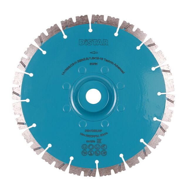 Круг алмазный отрезной 1A1RSS/C3 232x2,6/1,8x12x70/22,23F-16-HIT Technic Advanced, фото  | SNABZHENIE.com.ua
