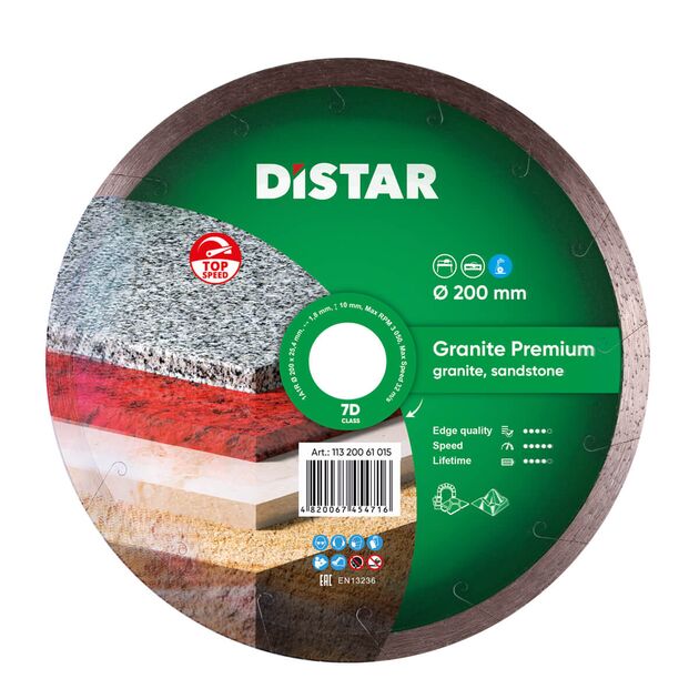 Алмазный отрезной круг DISTAR Granite Premium 200 x 1,7 x 10 x 25,4, фото  | SNABZHENIE.com.ua