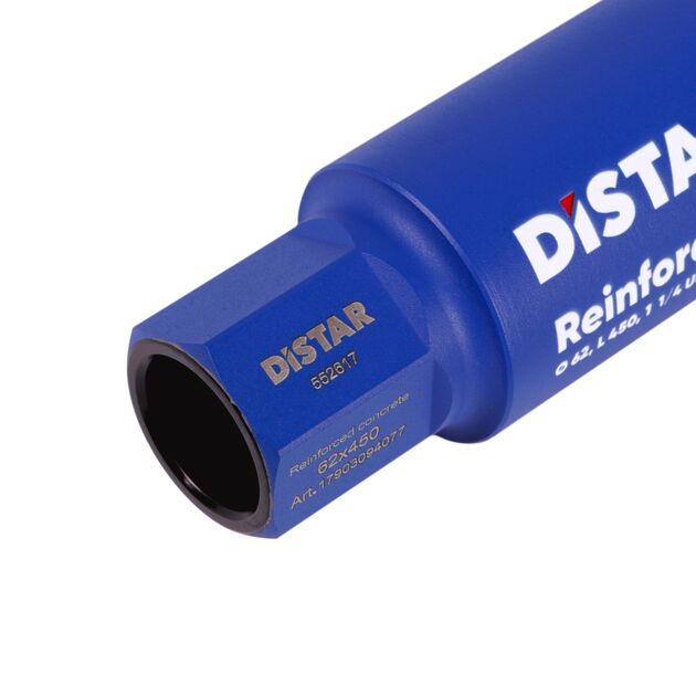 Сегментное алмазное сверло 62 x 450-6 x 1 1/4 UNC для бетона DISTAR, фото , изображение 2 | SNABZHENIE.com.ua