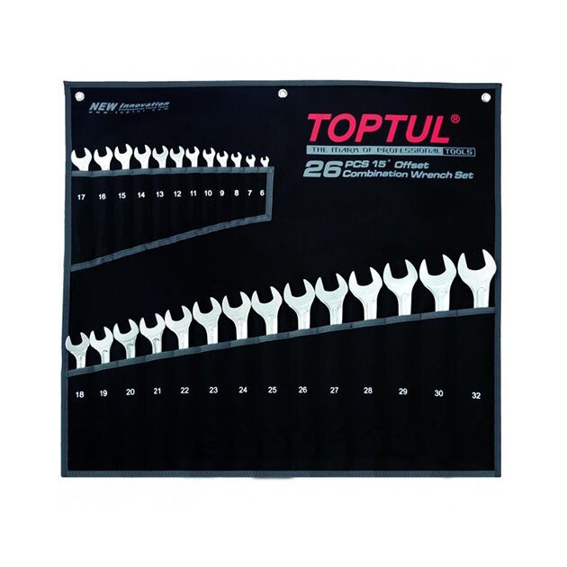 Набор ключей комбинированных 26 шт 6-32 мм TOPTUL Super-Torque GPAW2601, фото  | SNABZHENIE.com.ua