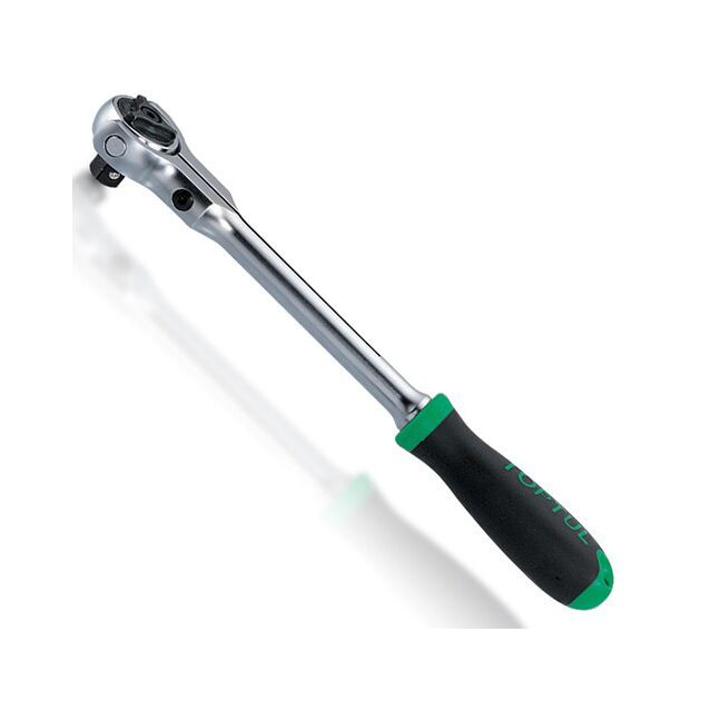Ключ трещотка 1/4" с шарниром 360° 72 зубца резиновая ручка TOPTUL, фото , изображение 2 | SNABZHENIE.com.ua