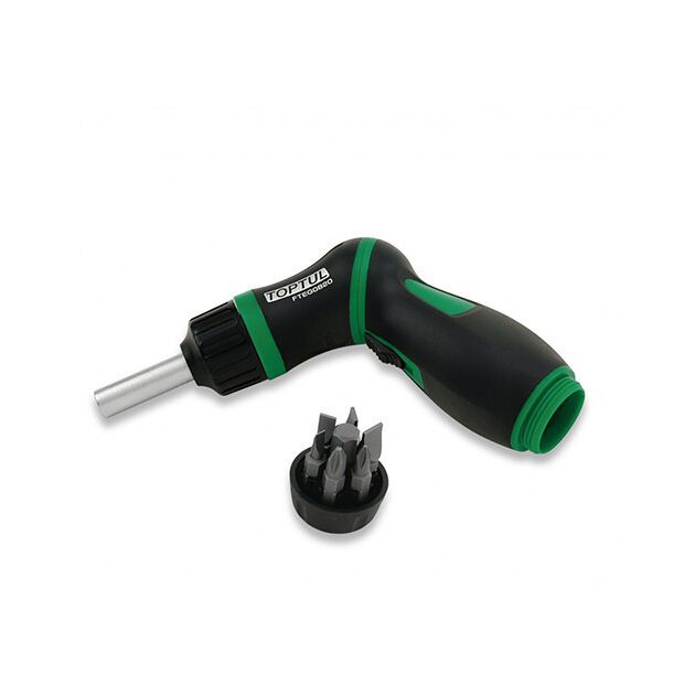 Отвертка трещоточная 8-в-1 TOPTUL пистолетного типа (GAAR0901), фото  | SNABZHENIE.com.ua