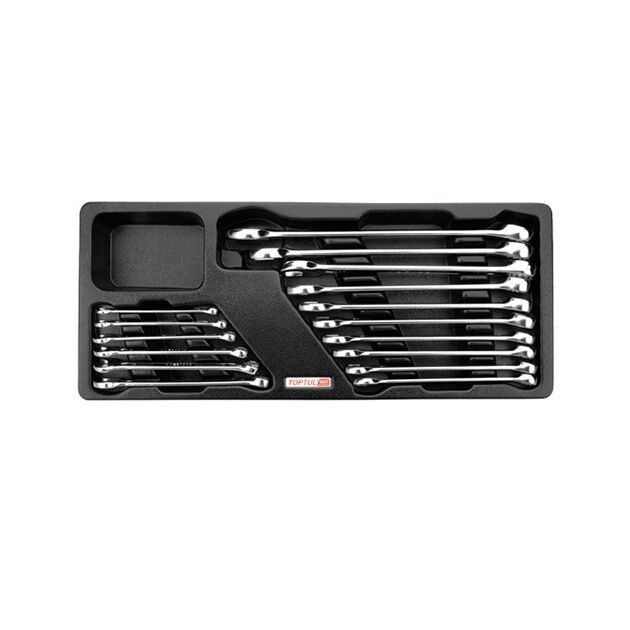 Набор ключей рожково-накидных 6-24мм 16 шт. в ложементе TOPTUL, фото  | SNABZHENIE.com.ua