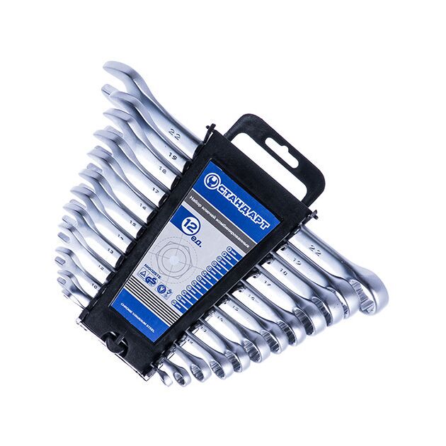 Набор комбинированных ключей 12 шт 6-22 мм на холдере СТАНДАРТ, фото  | SNABZHENIE.com.ua