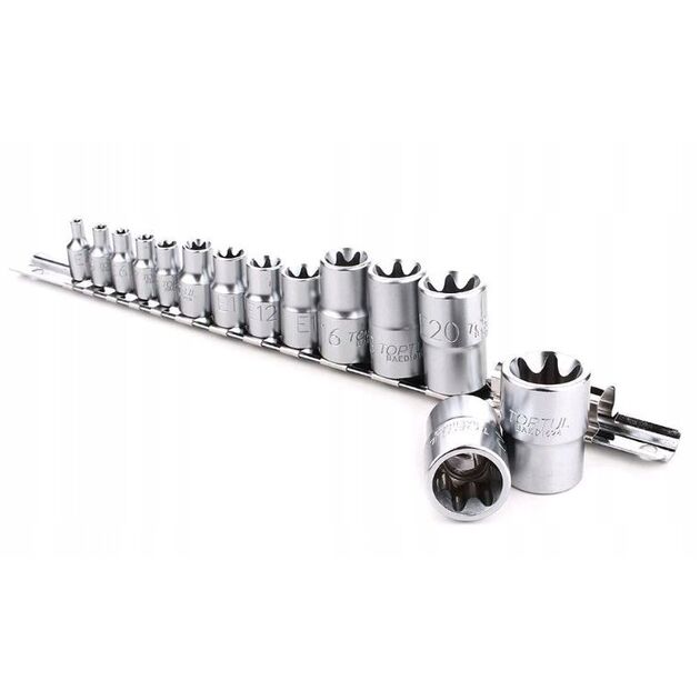 Набір головок TORX 1/4-1/2 E4-E24 14 ед. TOPTUL (GAAR1402), фото  | SNABZHENIE.com.ua