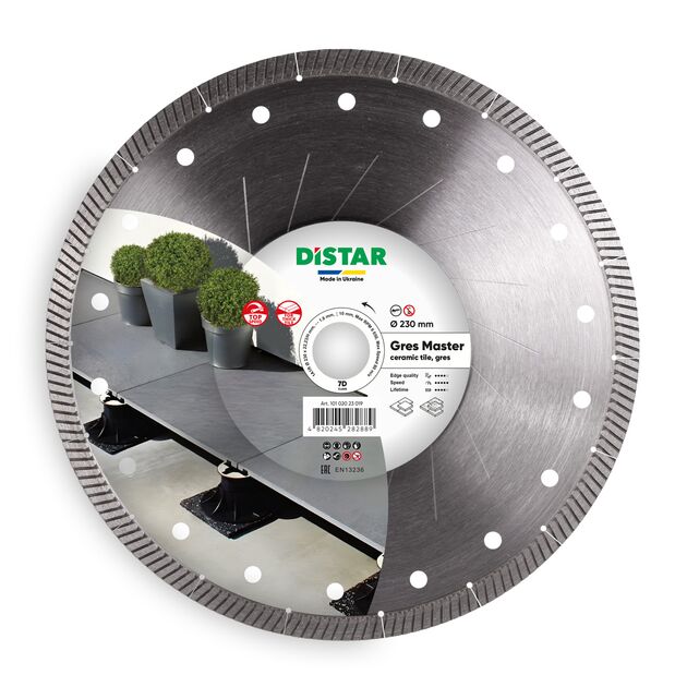 Круг алмазний відрізний 1A1R 230x1,6/1,2x10x22,23/H Gres Master, фото  | SNABZHENIE.com.ua
