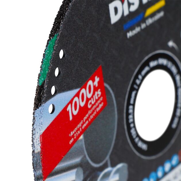 Круг алмазный отрезной 1A1R V 125x1,5/1,2x2,5x22,2  Metal CUT, фото , зображення 3 | SNABZHENIE.com.ua