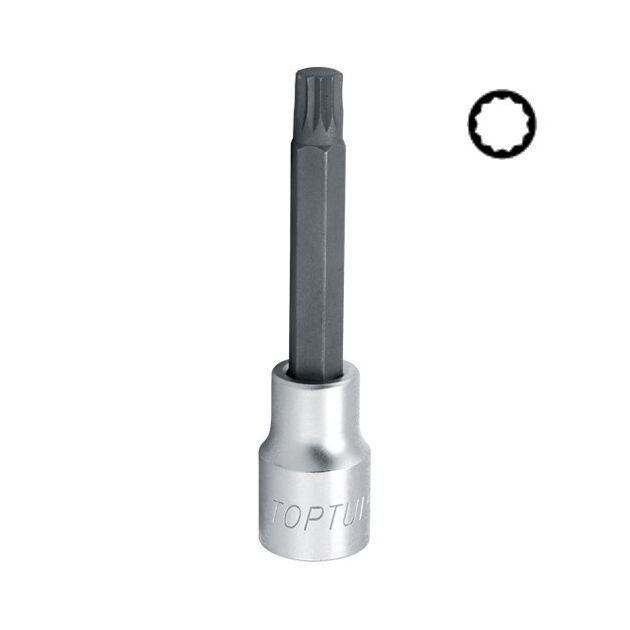 Головка торцевая SPLINE TOPTUL M6 L100мм 1/2, фото  | SNABZHENIE.com.ua