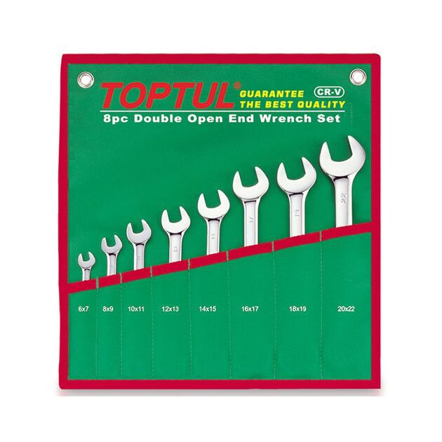 Набор ключей рожковых 6-22 мм TOPTUL 8 шт. GAAA0812, фото  | SNABZHENIE.com.ua