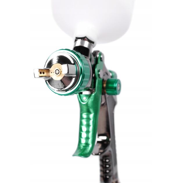 Краскопульт пневматичний тип LVLP верхній пластиковий бачок, діаметр форсунки 1,4 мм AUARITA L-897-1.4, фото , зображення 3 | SNABZHENIE.com.ua