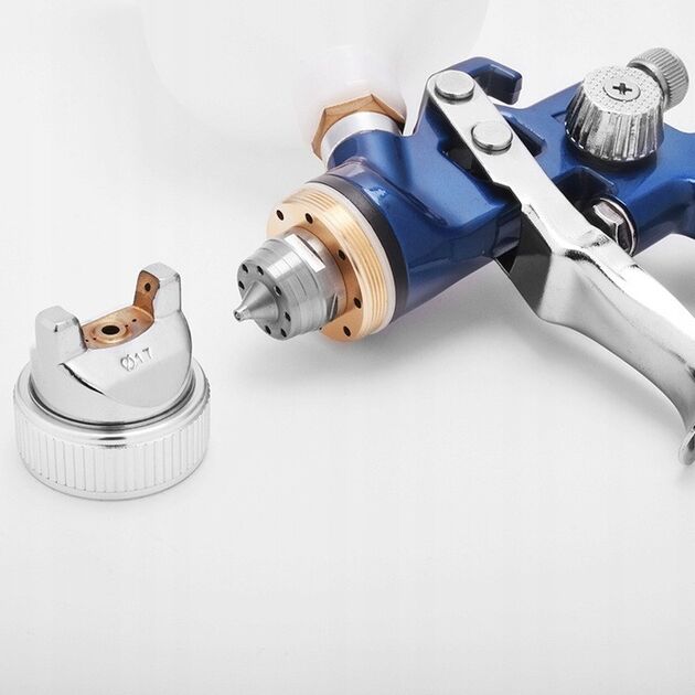 Краскопульт пневматичний HVLP верхній пластиковий бак 600 мл, форсунка 1,4 мм AUARITA H-827B-1.4, фото , зображення 3 | SNABZHENIE.com.ua