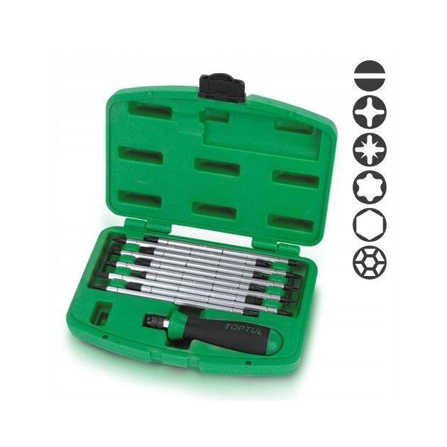 Набір отверток 20 в 1 (PH, PZ, SL, Hex, Torx) TOPTUL (GAAI2101), фото , зображення 3 | SNABZHENIE.com.ua