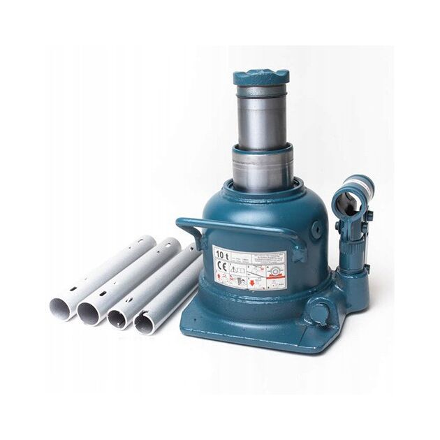 Домкрат бутилочний професійний низькопрофільний двоштоковий 10т 125-225 мм TORIN TH810002, фото  | SNABZHENIE.com.ua