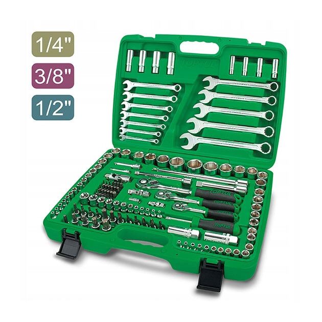 Набір інструментів комбінований 130 ед. TOPTUL (GCAI130B), фото  | SNABZHENIE.com.ua