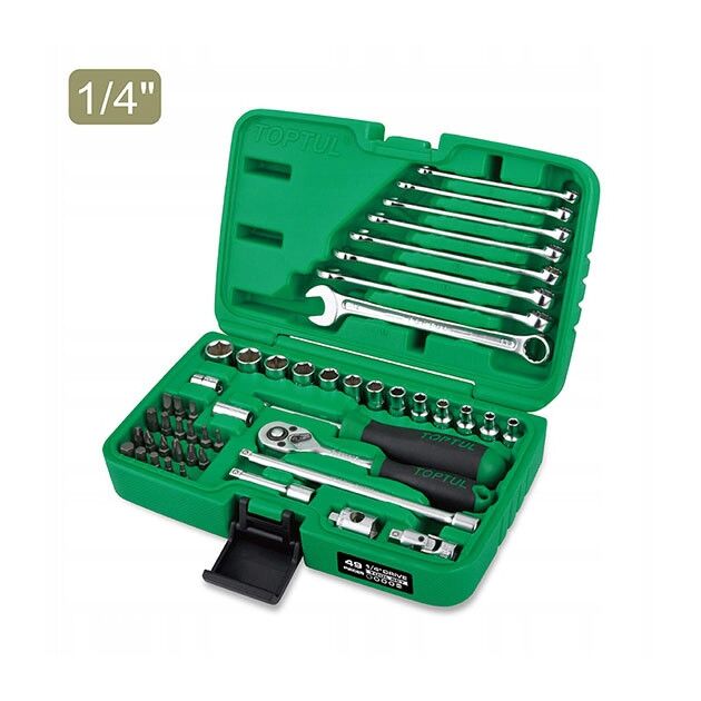 Набір інструментів 1/4 + ключі, 49 ед. TOPTUL (GCAI4901), фото  | SNABZHENIE.com.ua