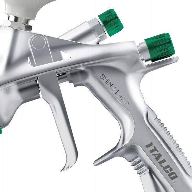 Краскопульт пневматичний HVLP верхній, пластиковий бачок 600 мл, форсунка 1,3 мм ITALCO Shine 1.3 (Shine-1.3), фото , зображення 2 | SNABZHENIE.com.ua