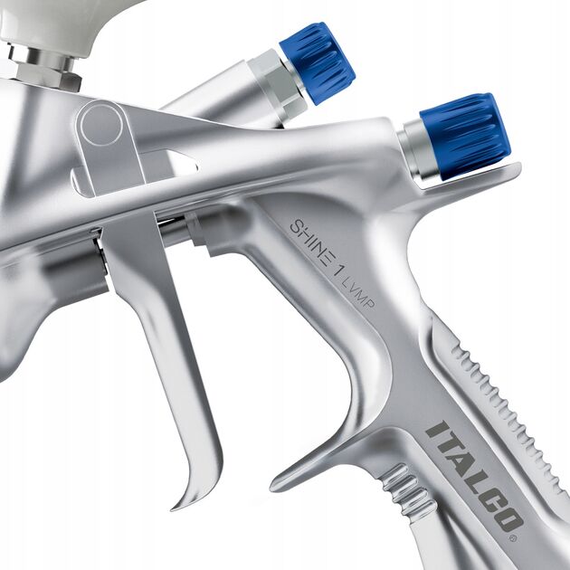 Краскопульт пневматичний LVMP верхній пластмасовий бачок 600 мл, форсунка 1,3 мм ITALCO Shine 1.3LM (Shine-1.3LM), фото , зображення 2 | SNABZHENIE.com.ua