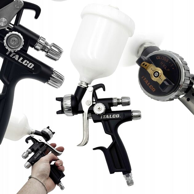 Пневмораспилювач HVLP 600мл, 1,3мм ITALCO Gloss-1.3, фото  | SNABZHENIE.com.ua