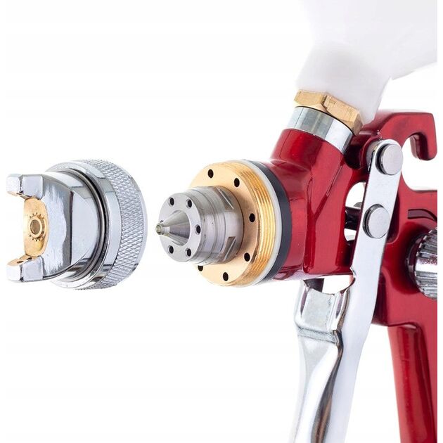 Краскопульт пневматичний HVLP з верхнім пластиковим баком 600 мл, форсунка 1,7 мм AUARITA AB-17G-1.7, фото , зображення 3 | SNABZHENIE.com.ua