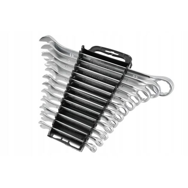 Набор ключей комбинированных 6-22 мм 12 шт на холдере СТАНДАРТ NKK12ST, фото , зображення 3 | SNABZHENIE.com.ua