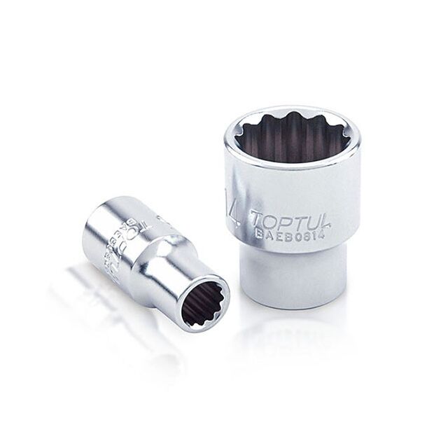 Торцева головка TOPTUL 1/4" 14мм 12-гранна BAEB0814, фото  | SNABZHENIE.com.ua