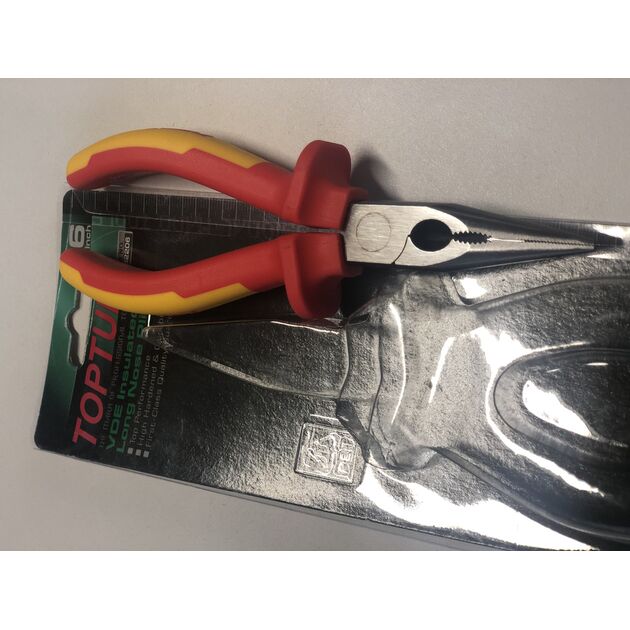 Плоскогубці діелектричні подовжені 6" 1000V VDE TOPTUL DGCB2206, фото , зображення 3 | SNABZHENIE.com.ua