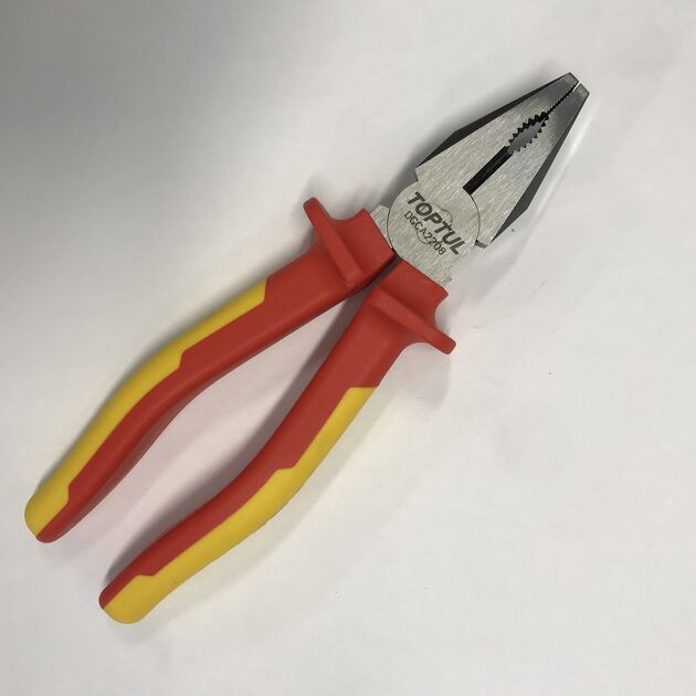 Плоскогубцы 8" 1000V с изолированными ручками TOPTUL DGCA2208, фото , изображение 2 | SNABZHENIE.com.ua