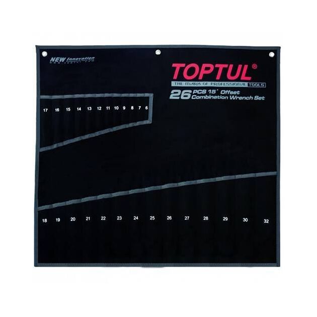Чехол для гайкових ключів на 26 ед. (від набору GPAA2602, GPAX2601) TOPTUL PA26063201, фото  | SNABZHENIE.com.ua