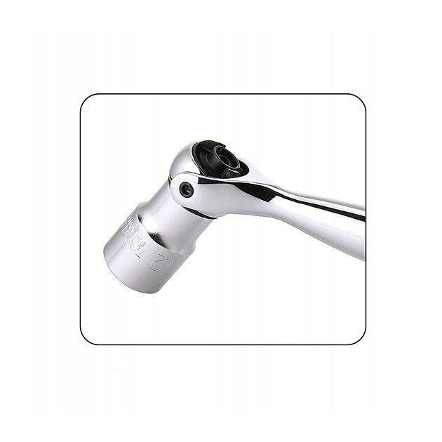 Мини трещетка 1/4" с шарниром 360° 90 зубцов TOPTUL CHKX0810, фото , изображение 2 | SNABZHENIE.com.ua