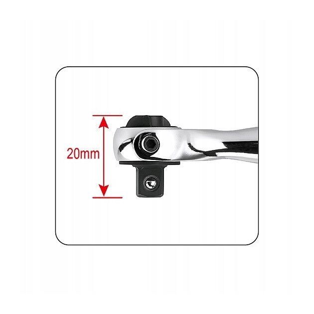 Мини трещетка 1/4" с шарниром 360° 90 зубцов TOPTUL CHKX0810, фото , изображение 3 | SNABZHENIE.com.ua