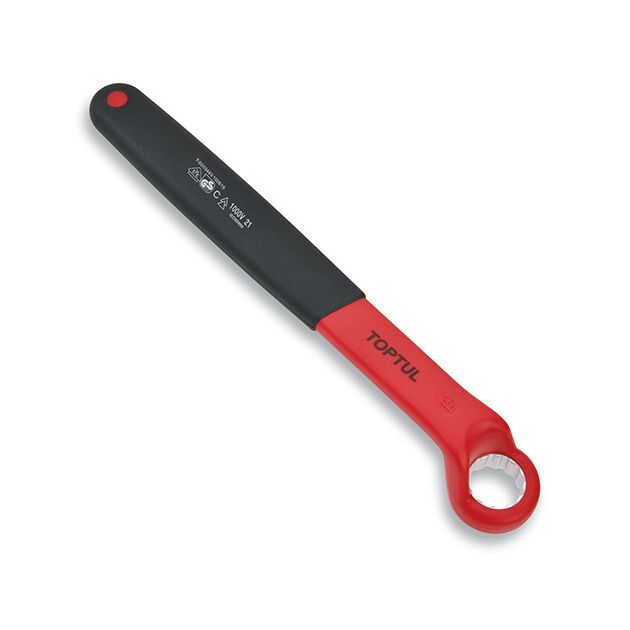 Ключ накидний 1000V VDE односторонній (кут 75°) 21мм TOPTUL AAAW2121V4, фото  | SNABZHENIE.com.ua