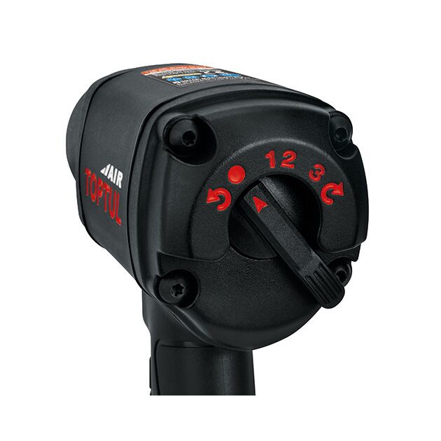 Пневмогайковерт 1/2" 1288 Нм 8500 об/хв Super Duty TOPTUL KSAC1680, фото , зображення 2 | SNABZHENIE.com.ua