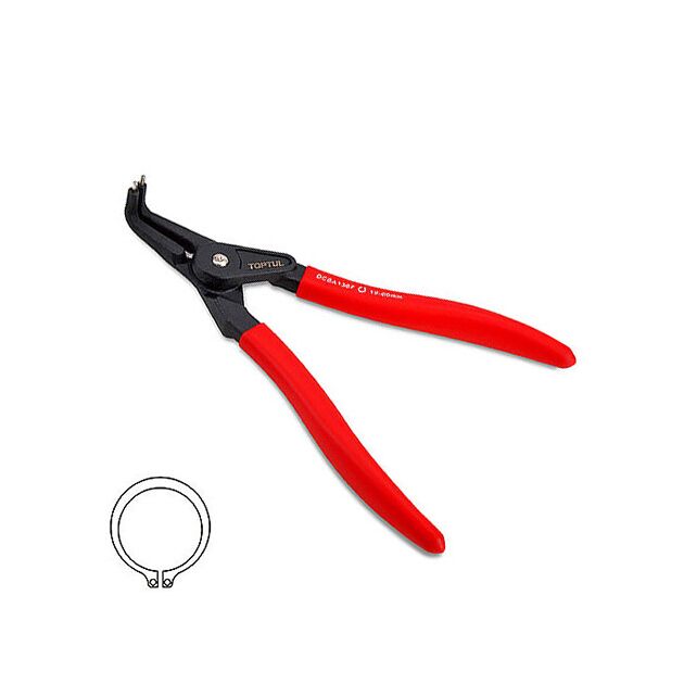 Круглогубці для зняття стопорних кілець 9 (розжим загнуті) посилені TOPTUL DCBA1309, фото  | SNABZHENIE.com.ua