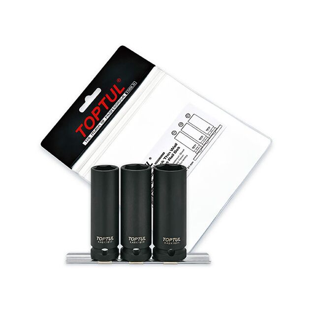 Тонкостінні ударні головки для шиномонтажа 1/2" 3 ед. TOPTUL GDAG0301, фото  | SNABZHENIE.com.ua