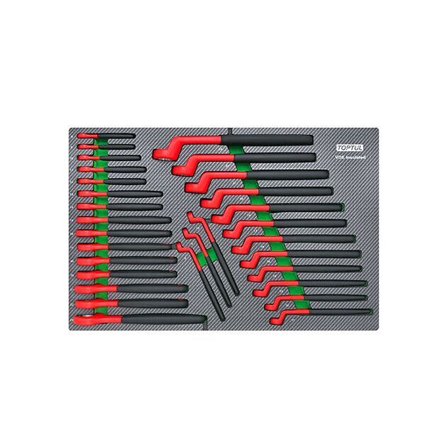 Набор ключей электроизолированных (1000V) VDE 30ед. (в ложементе, тип D) TOPTUL GED3062, фото  | SNABZHENIE.com.ua