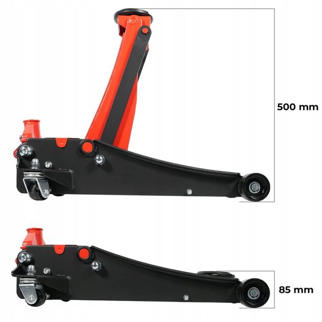 Домкрат подкатной 3т низкопрофильный с двойной помпой LAUNCH LH-330, фото , изображение 3 | SNABZHENIE.com.ua