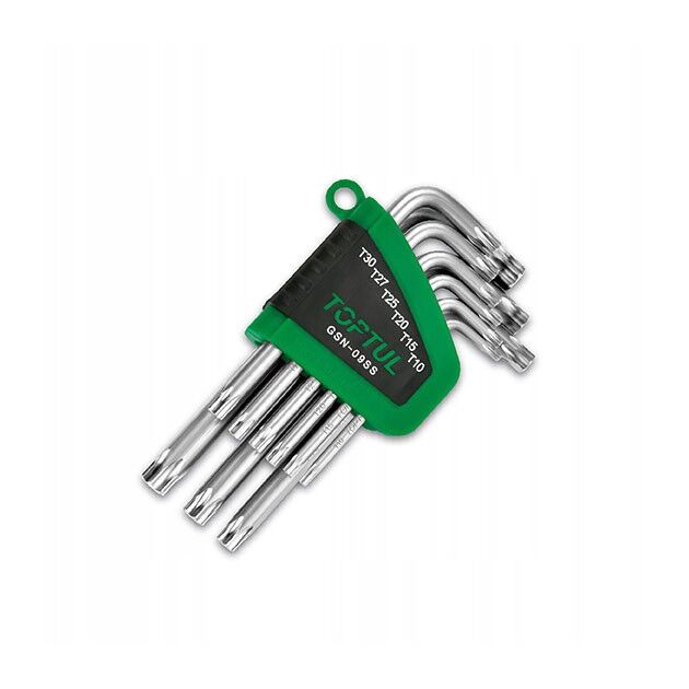 Г-образные ключи TORX T10-T50 9ед. (GAAL0913) TOPTUL GSN-09SS, фото , зображення 3 | SNABZHENIE.com.ua