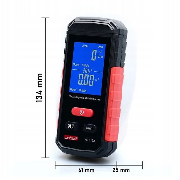 Тестер электромагнитного излучения WINTACT WT3122 (1-1999 В/м, 0,01-99,99 мкТ/0,1-999,9 мГ), фото , изображение 3 | SNABZHENIE.com.ua