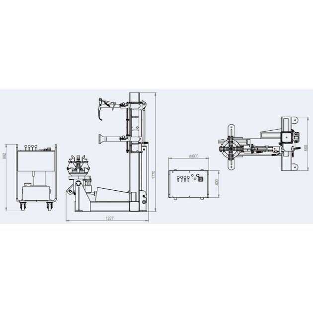 Шиномонтажный стенд для грузовиков (диск 17.5/19.5/22.5) 380B LC585, фото , изображение 2 | SNABZHENIE.com.ua