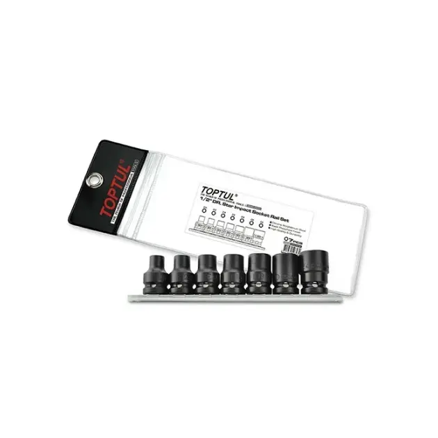 Набор головок ударных TORX 1/2" E10-E24 7ед. (звезда Давида) TOPTUL GDAG0701, фото  | SNABZHENIE.com.ua