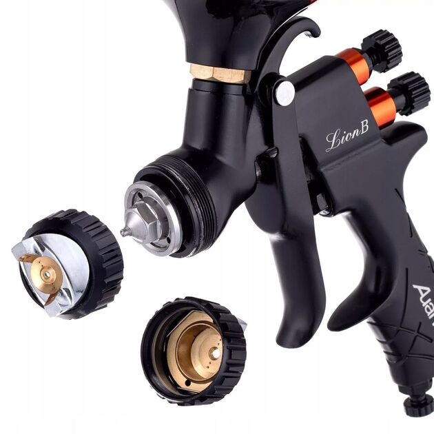 Краскопульт пневматичний LVMP верхній п/б 600мл, 1,4мм AUARITA LION-B-1.4LM, фото , зображення 3 | SNABZHENIE.com.ua