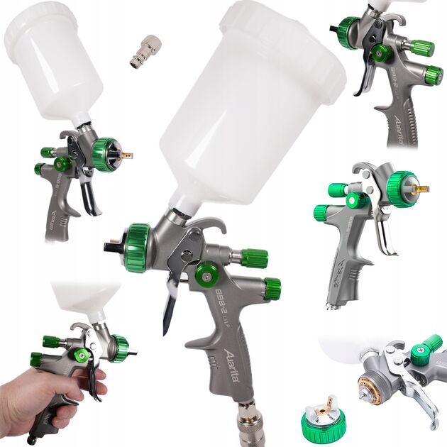 Краскопульт пневматичний LVLP верхній пластиковий бачок 600 мл, 1,8 мм AUARITA 898-2-1.8LP, фото  | SNABZHENIE.com.ua