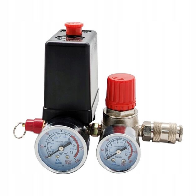 Прессостат для компрессора 220В с 4 выходами AIRKRAFT SP038-S-2, фото  | SNABZHENIE.com.ua