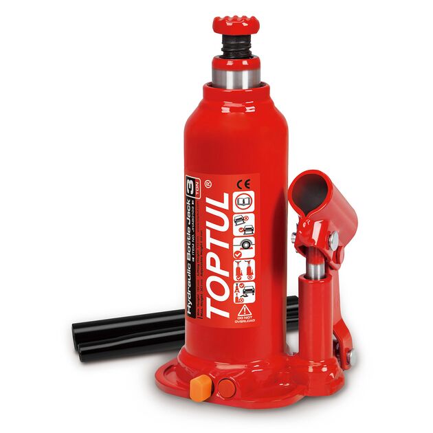 Домкрат бутылочный гидравлический 3т 188-363 мм TOPTUL JHAB0103, фото  | SNABZHENIE.com.ua