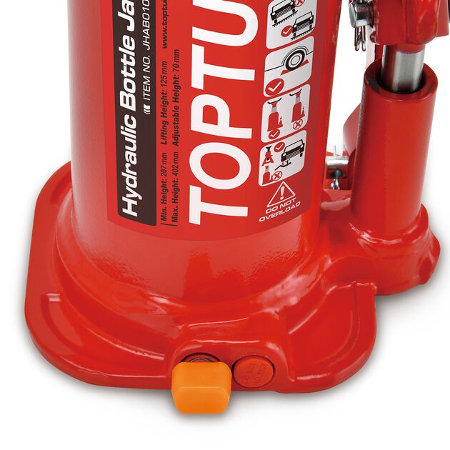 Домкрат бутылочный гидравлический 3т 188-363 мм TOPTUL JHAB0103, фото , изображение 2 | SNABZHENIE.com.ua