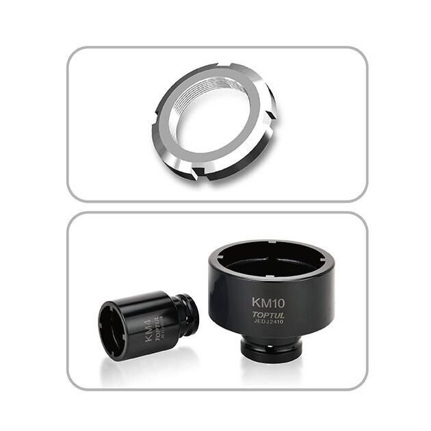 Набор головок для стопорных гаек с внутренними зубьями (KM4-KM12) 9ед. TOPTUL JGAI0902, фото , изображение 2 | SNABZHENIE.com.ua