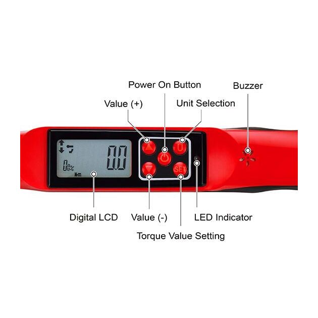 Ключ динамометрический цифровой 27-135Nm 3/8"x420mm TOPTUL DT-135B3, фото , изображение 2 | SNABZHENIE.com.ua