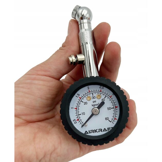 Манометр шинный 0-60 psi (4 bar)  AIRKRAFT TPGD0060-S, фото , изображение 3 | SNABZHENIE.com.ua